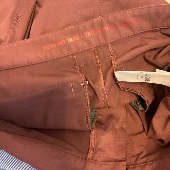 Rhone Pants Men's 32 Maroon Straight Leg - Picture 10 of 10